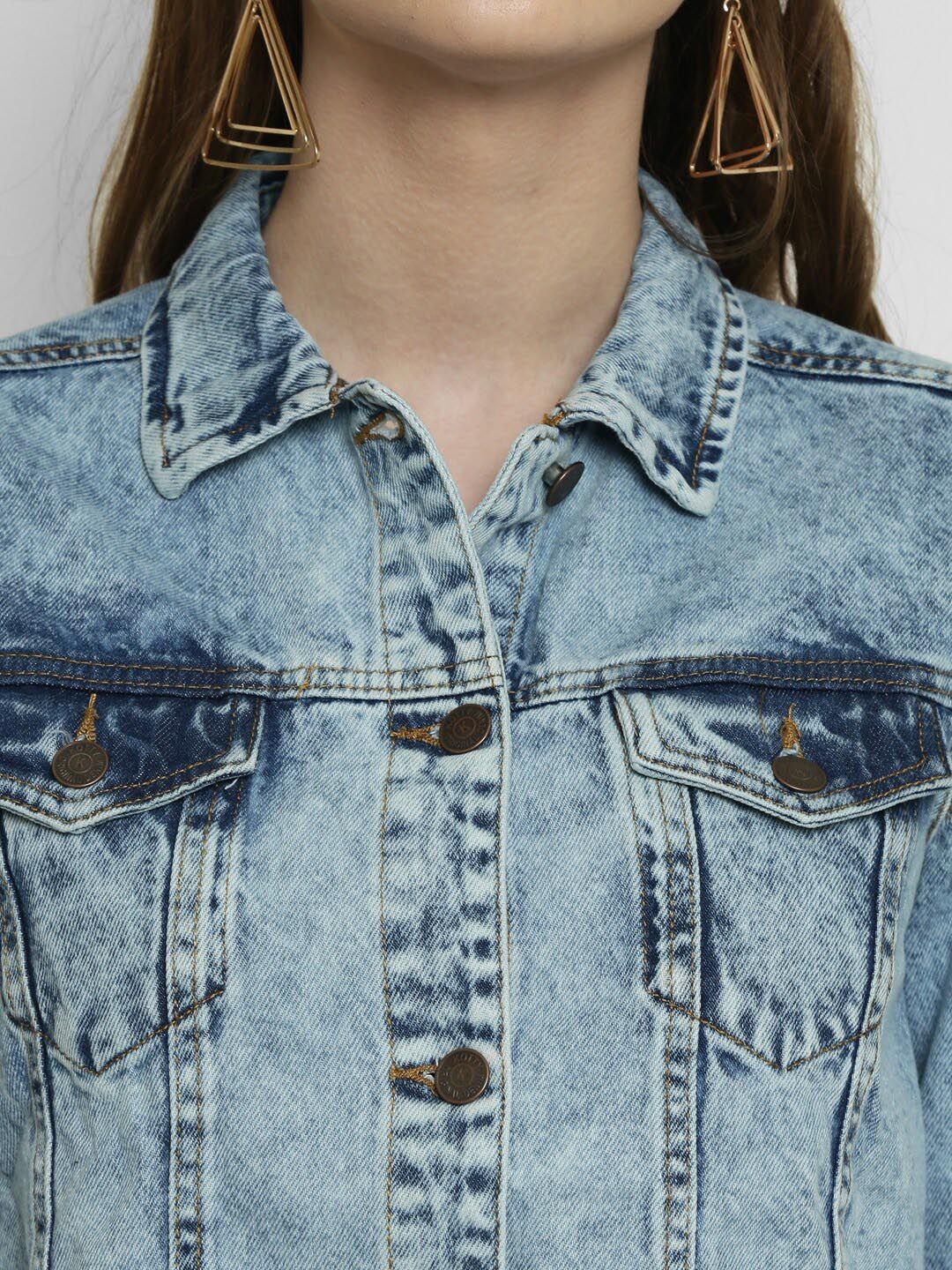 Kotty Washed Crop Denim Jacket
