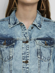 Kotty Washed Crop Denim Jacket