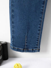 Kotty Boys Blue Jean Low Distress Elasticated Waist Regular Fit Heavy Fade Jeans