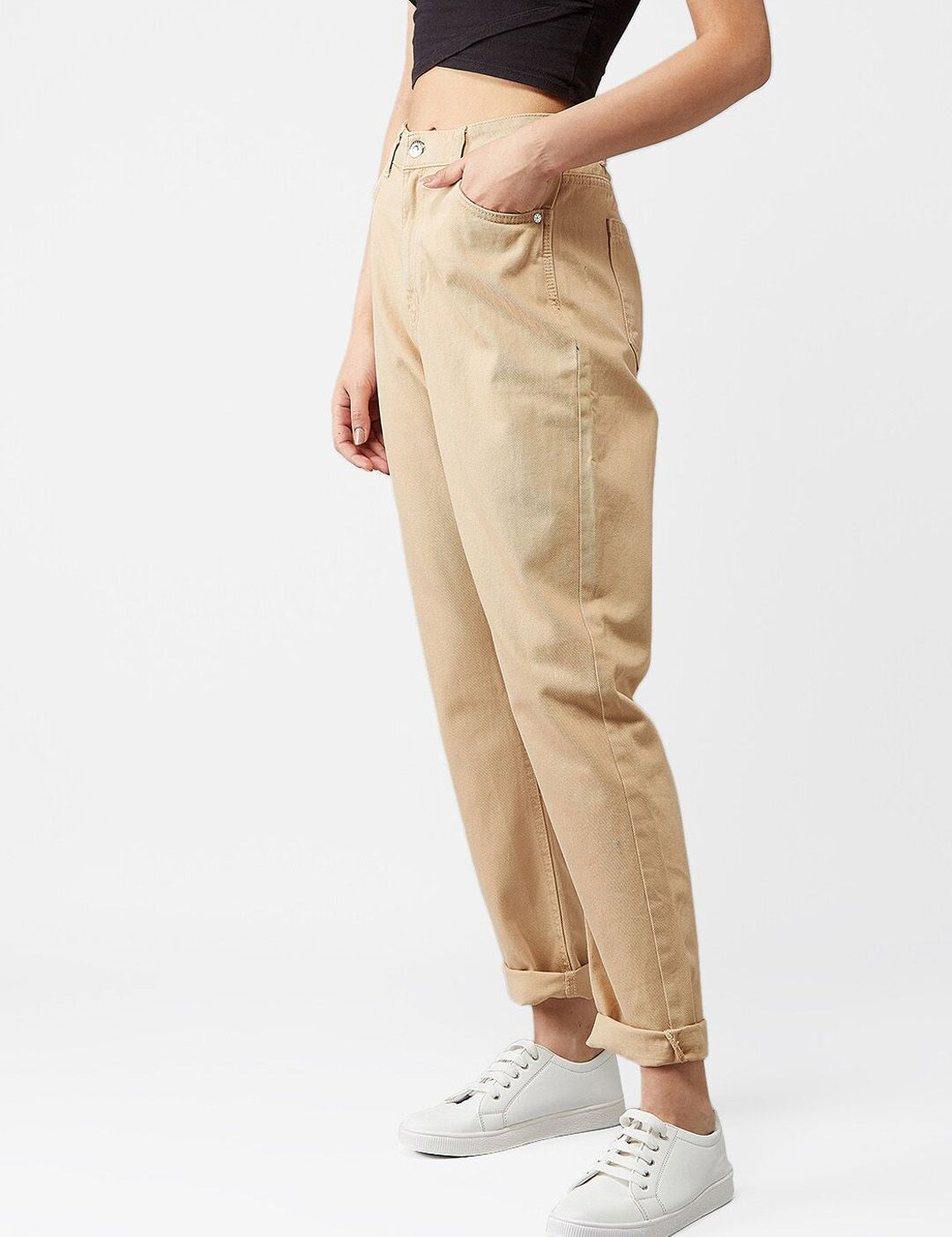 Kotty Women Beige Skinny Fit Jeans