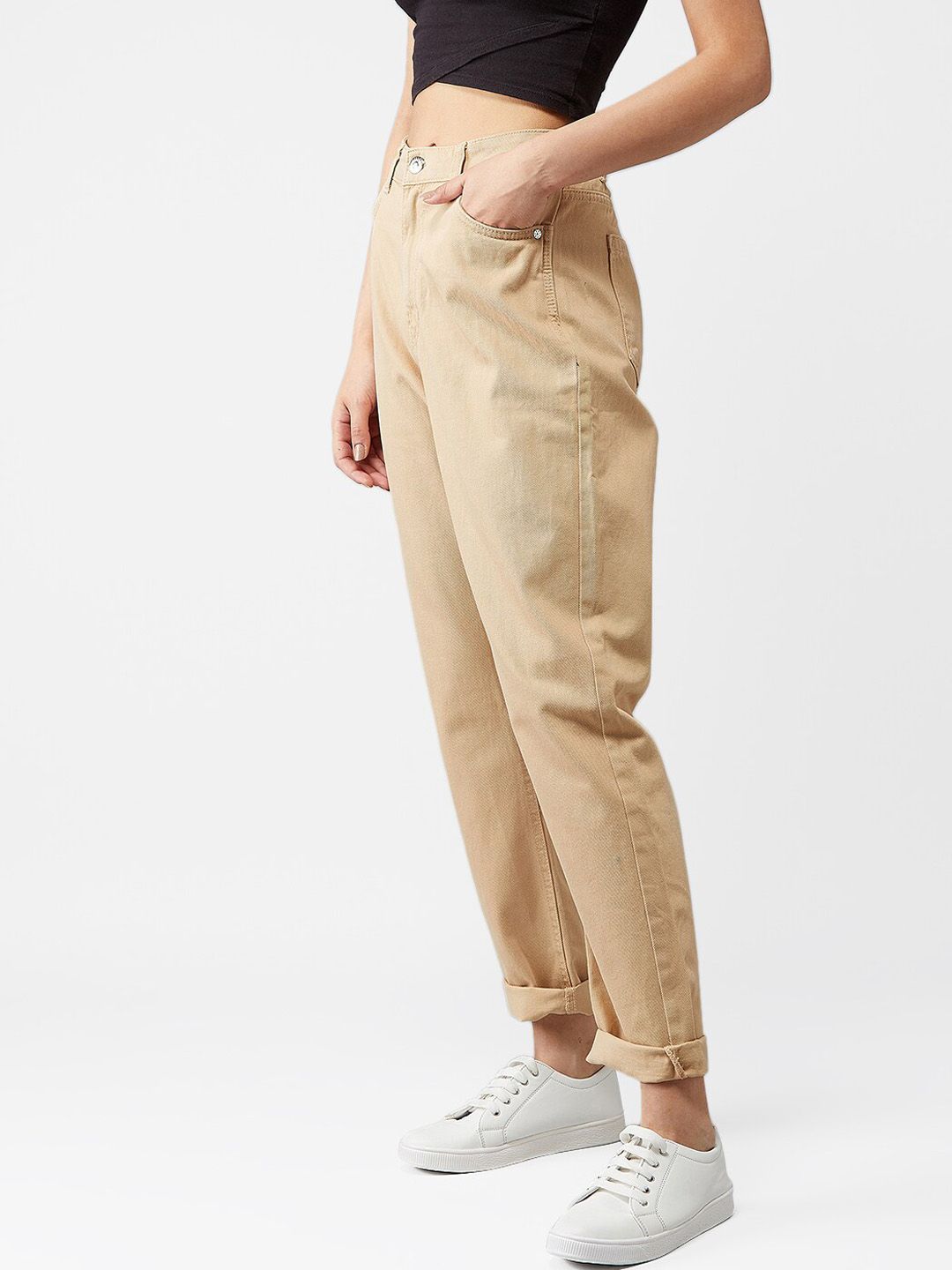 Kotty Women Beige Skinny Fit Jeans