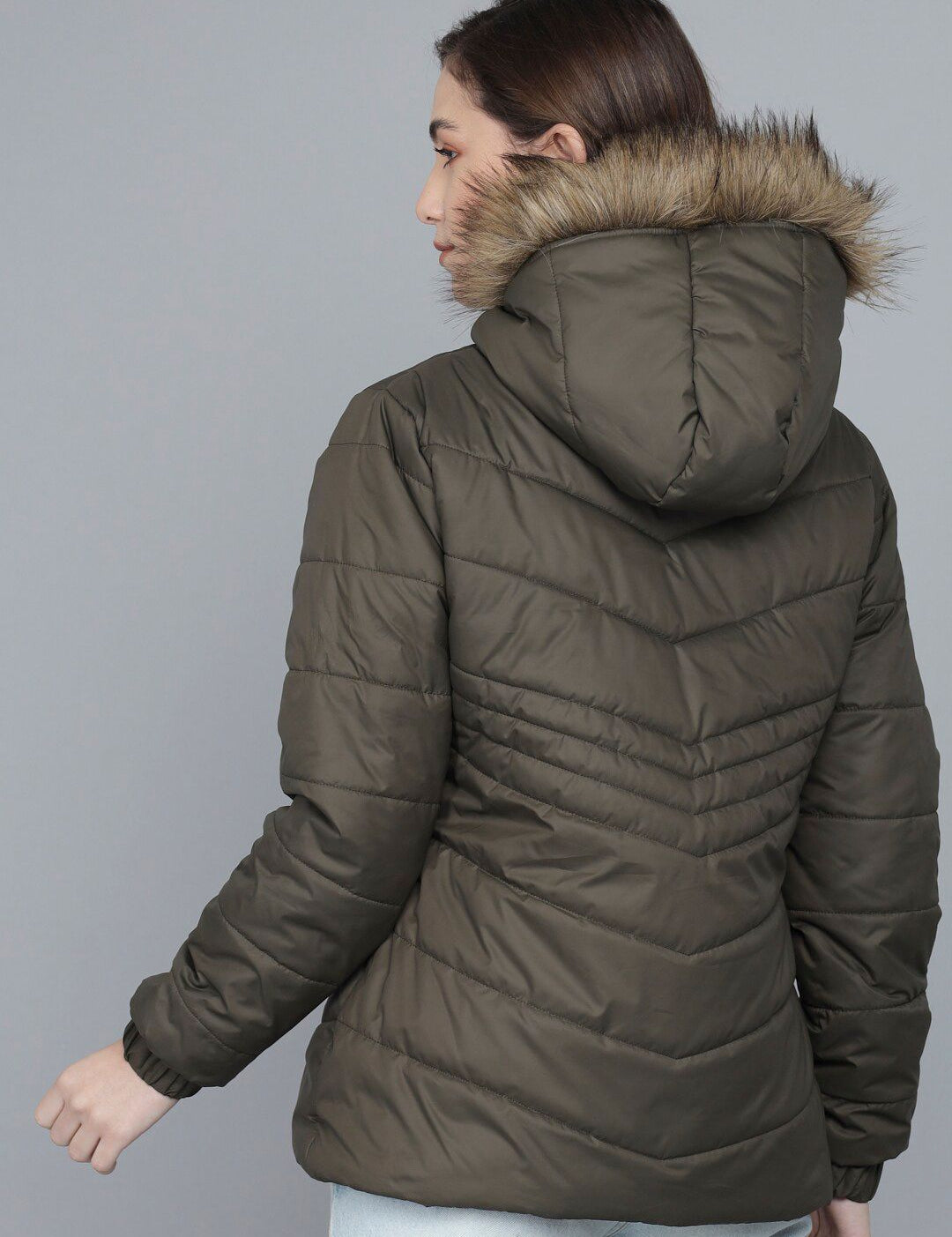 Kotty Women Green Lightweight Padded Jacket