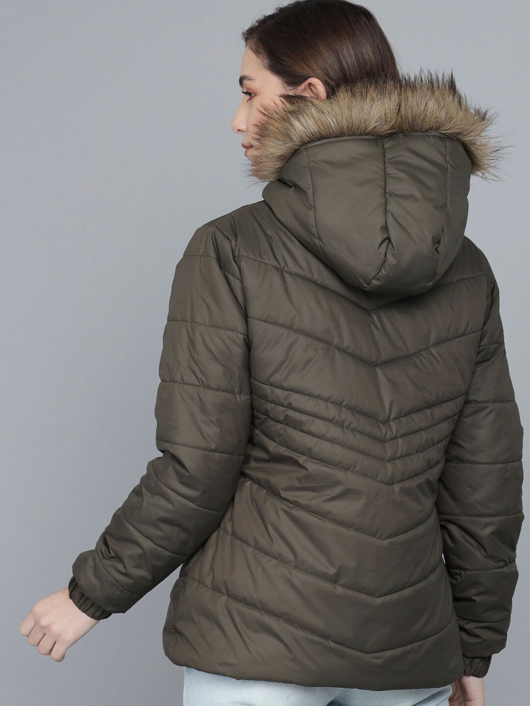 Kotty Women Green Lightweight Padded Jacket