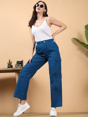Kotty Women Straight Fit High-Rise Stretchable Jeans