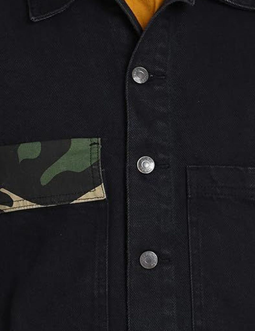 Kotty Abstract Printed Open Front Denim Jacket