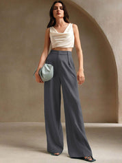 Kotty Women Wide Leg High-Rise Parallel Trousers