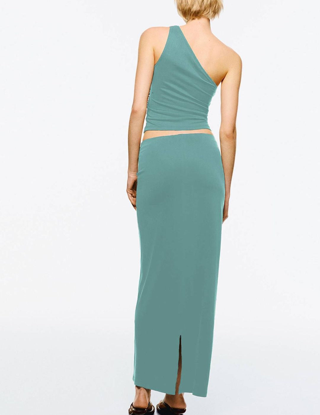 Kotty One-Shoulder Top With Ankle-Length Skirt Co-ords Set