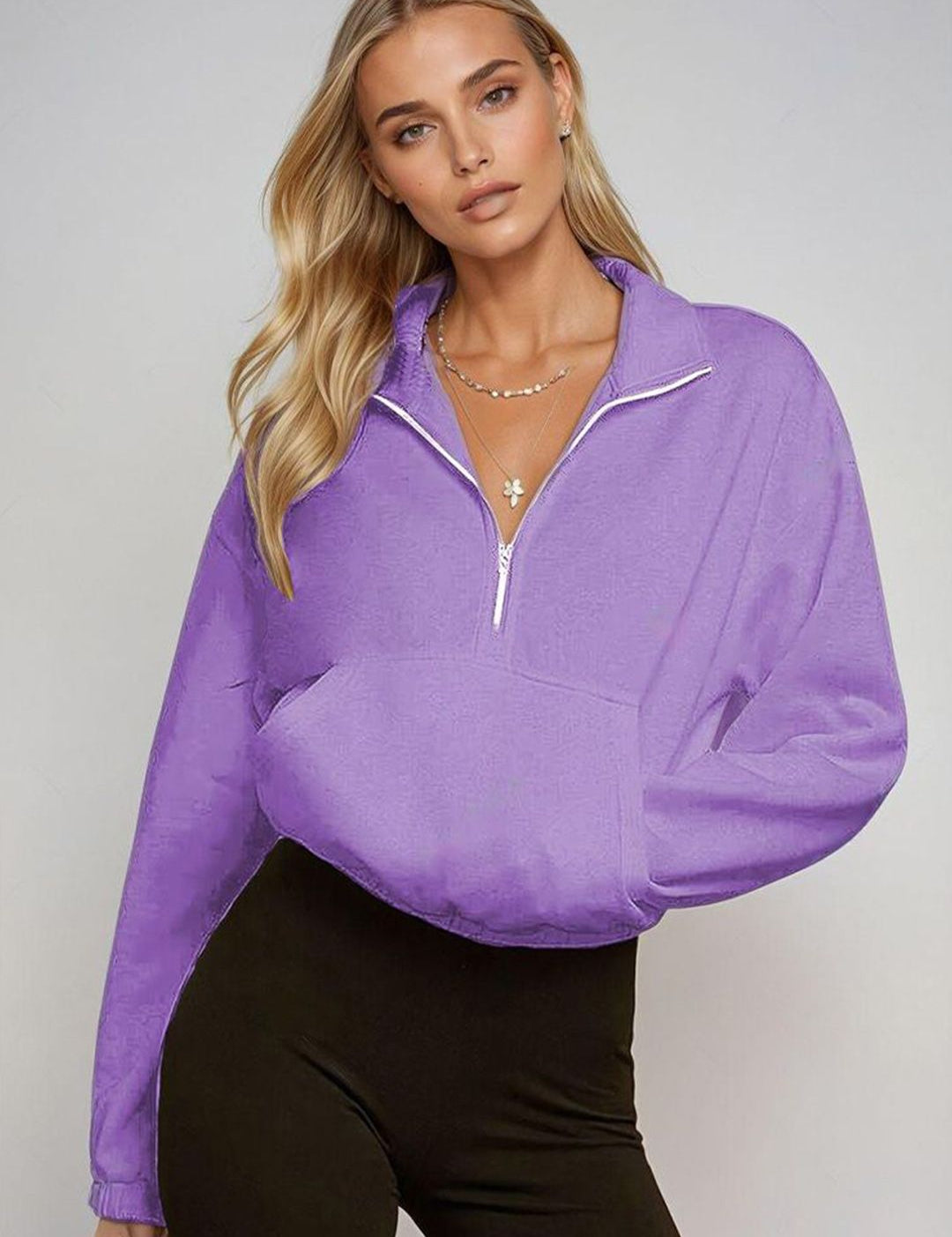 Kotty Women High Neck Pullover Sweatshirt