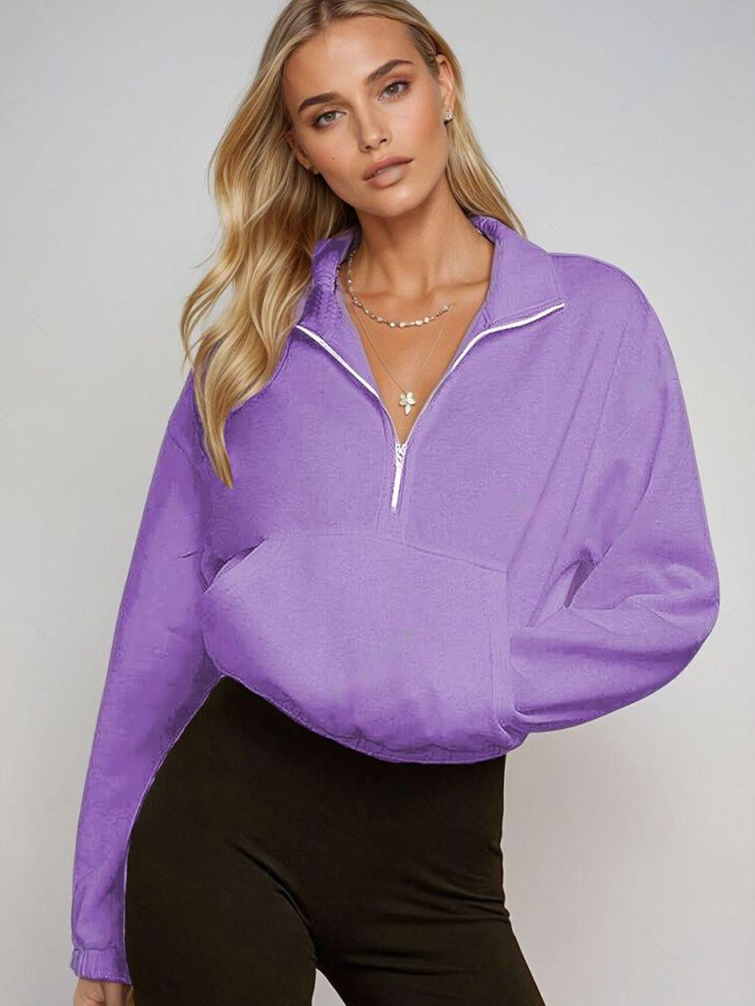 Kotty Women High Neck Pullover Sweatshirt