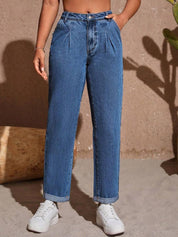 Kotty Women Straight Fit High-Rise Stretchable Jeans