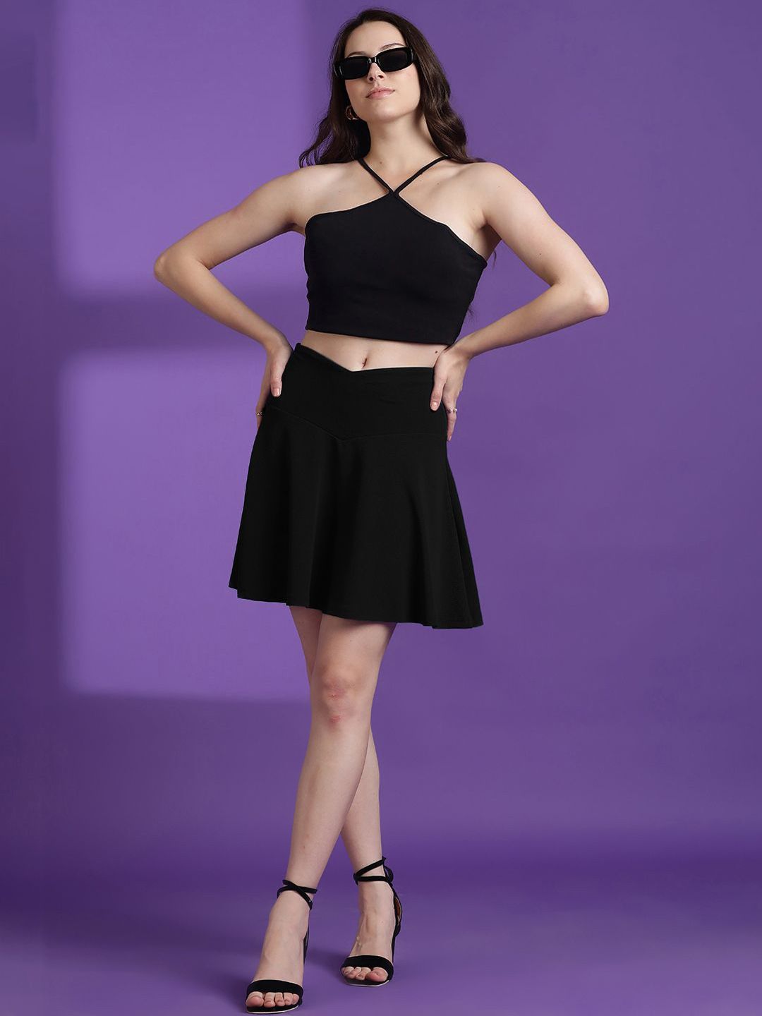 Kotty Flared Above Knee Skirt