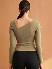 Kotty Top Sand Beige Women's Boat Long-Sleeve Fashion