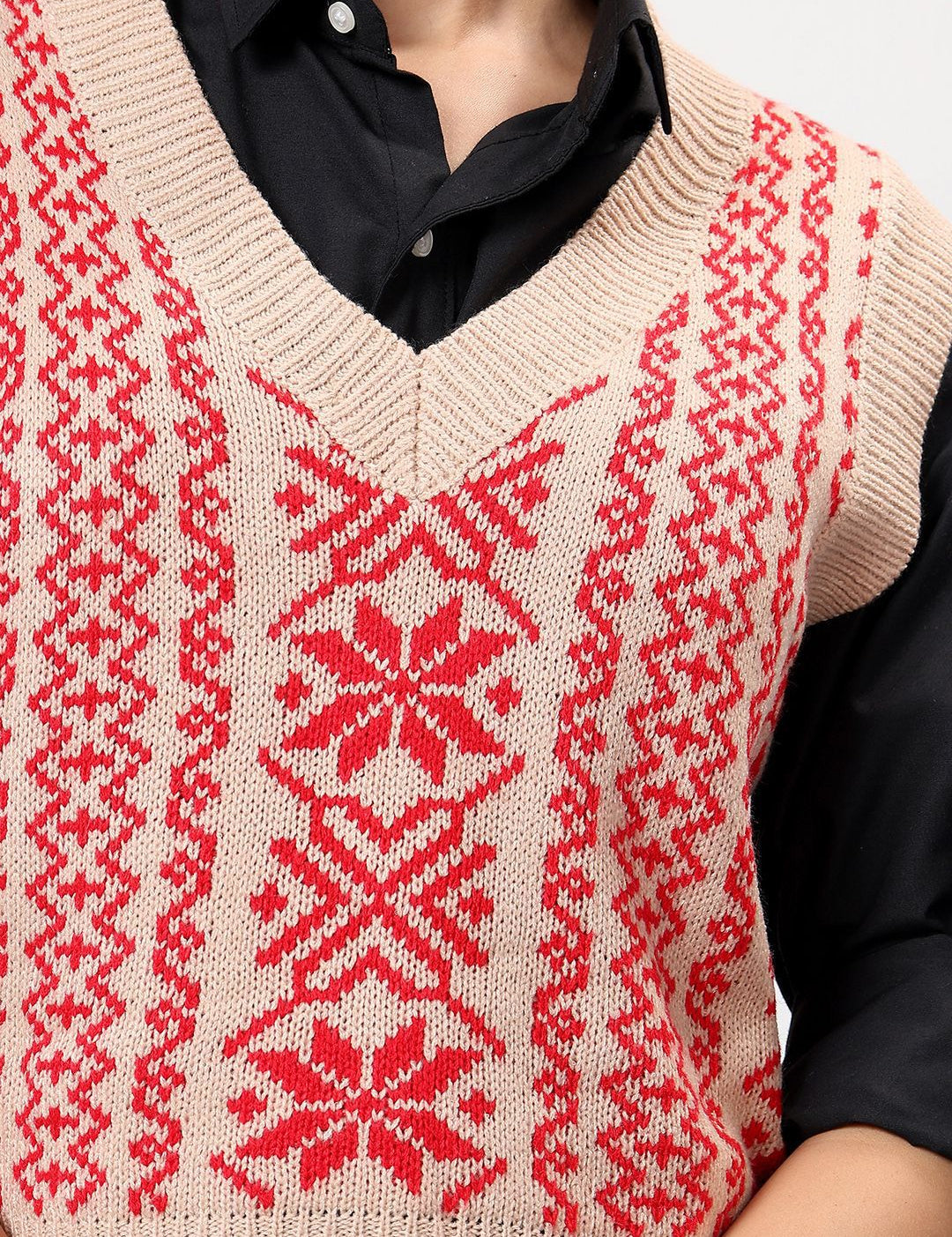 Kotty Women Printed Crop Sweater Vest