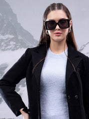 Kotty Notched Lapel Single-Breasted Overcoat