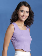 Kotty Women Solid Round Neck Cotton Top