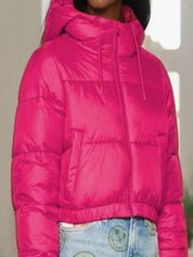 Kotty Women Hooded Solid Lightweight Puffer Jacket