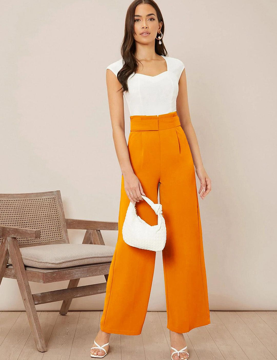 Kotty Women High-Rise Easy Wash Pleated Wide Leg Trousers