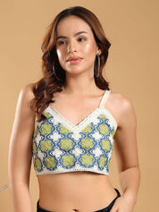 Kotty Embellished Cotton Crop Top