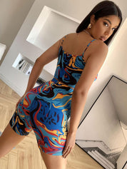 Kotty Abstract Printed Top & Shorts