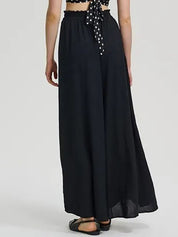 Kotty Women High-Rise Easy Wash Pleated Loose Fit Wide Leg Trousers