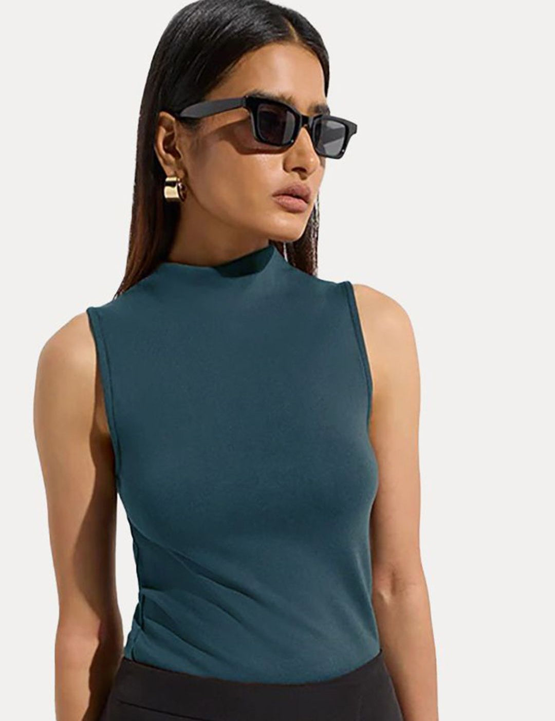 Kotty Pack Of 2 High Neck Fitted Top