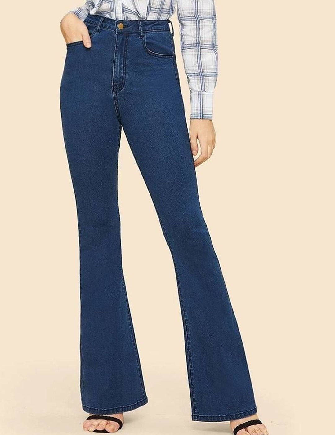 Kotty Girls Flared High-Rise Stretchable Jeans