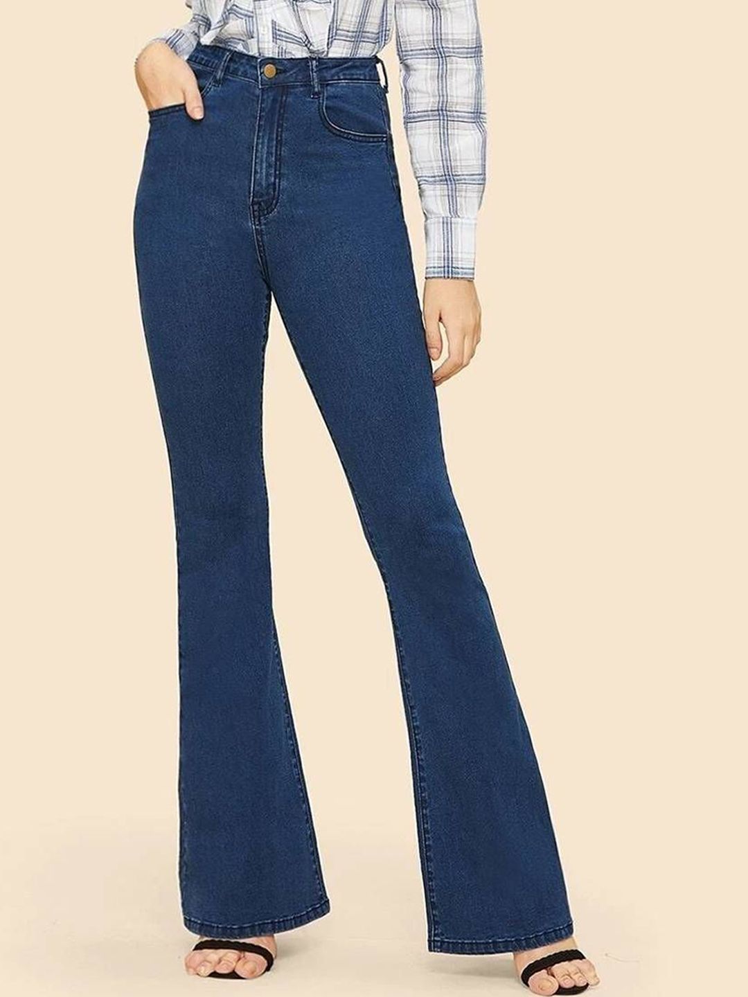 Kotty Girls Flared High-Rise Stretchable Jeans