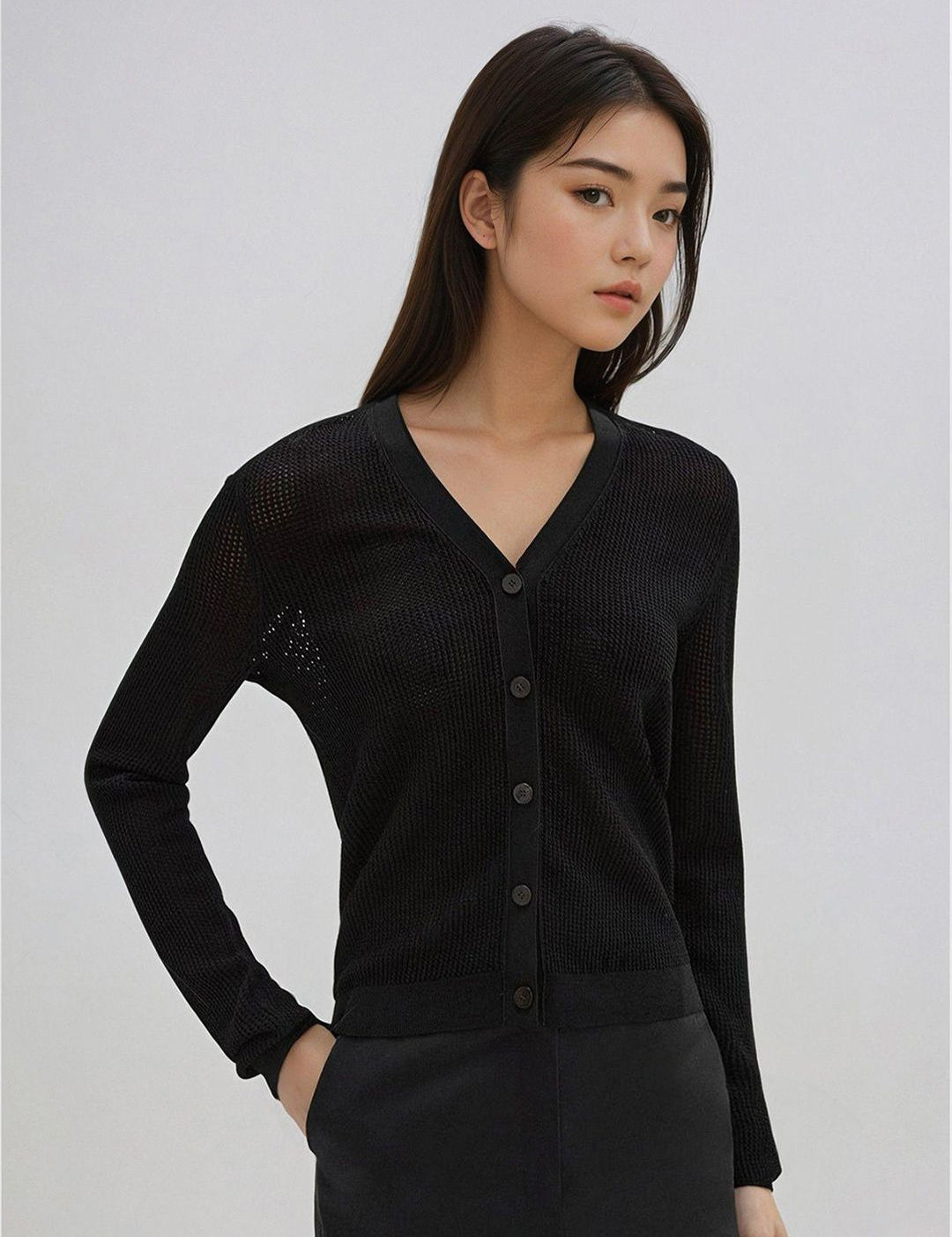 Kotty Women Self Design Cardigan