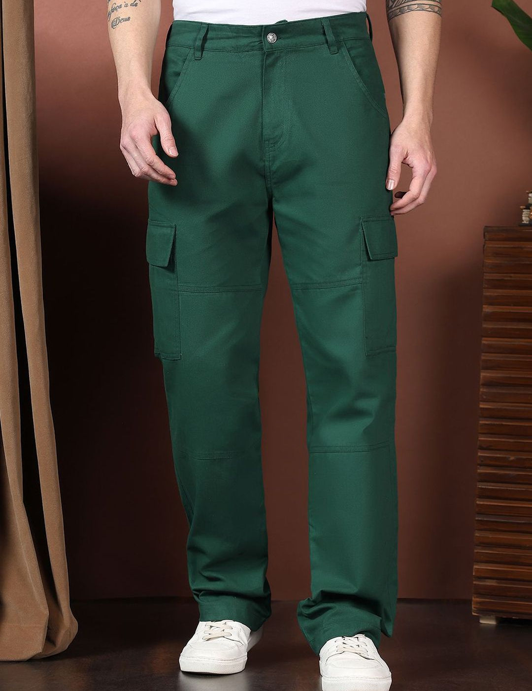 Kotty Men Relaxed Easy Wash Cargos Trousers