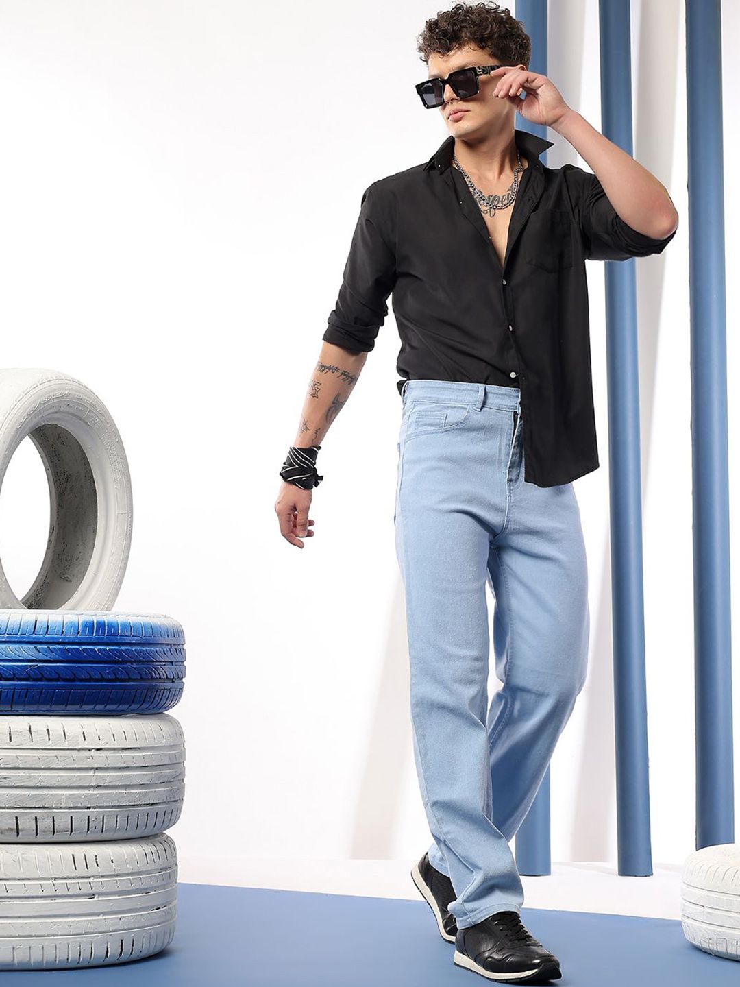 Kotty Men Comfort Fit Mid-Rise Stretchable Jeans