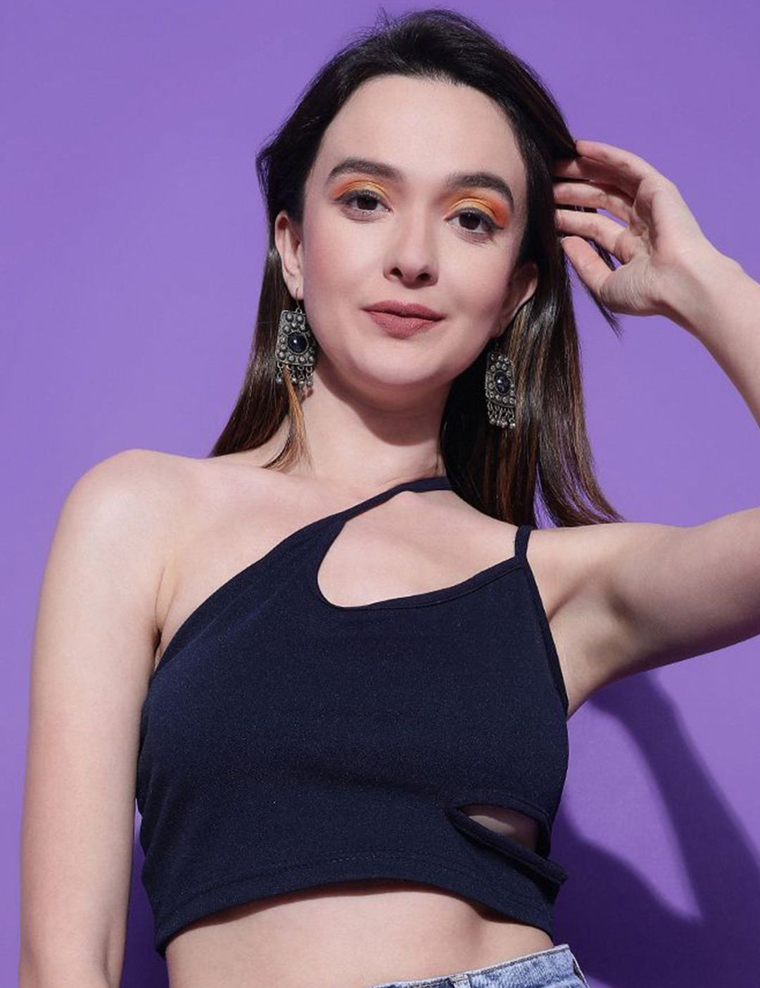 Kotty Women Solid One Shoulder Top