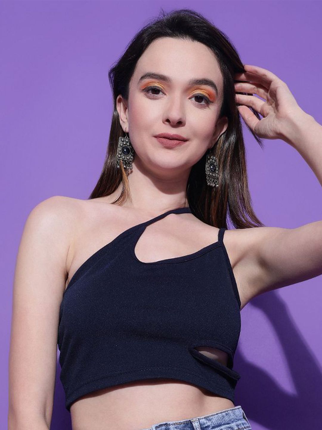 Kotty Women Solid One Shoulder Top