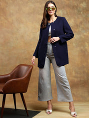 Kotty Women Mandarin Collar Overcoat