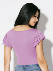 Kotty Women Solid Scoop Neck Top