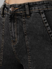 Kotty Women Black Slim Fit High-Rise Low Distress Jeans