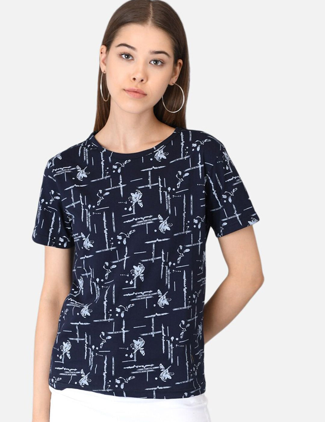 Kotty Women Pack Of 2 Printed Round Neck T-shirts