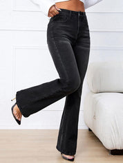 Kotty Women Cotton Bootcut High-Rise Stretchable Jeans