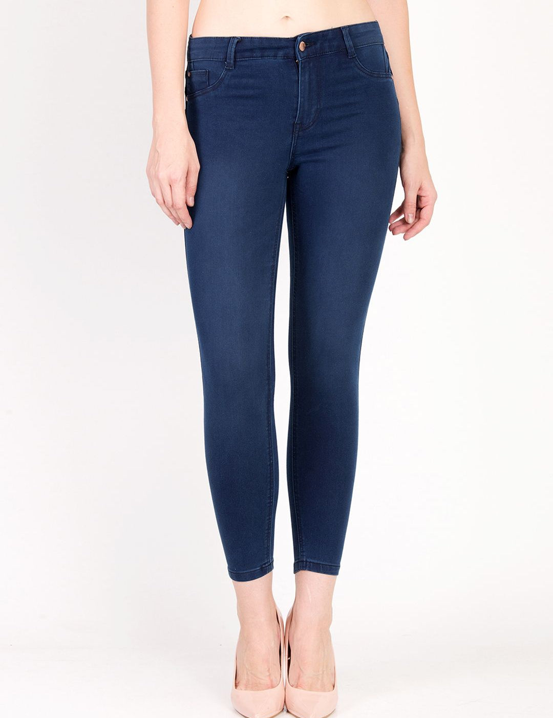 Kotty Women Navy Blue Skinny Fit High-Rise Clean Look Jeans