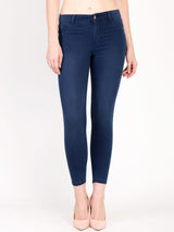 Kotty Women Navy Blue Skinny Fit High-Rise Clean Look Jeans