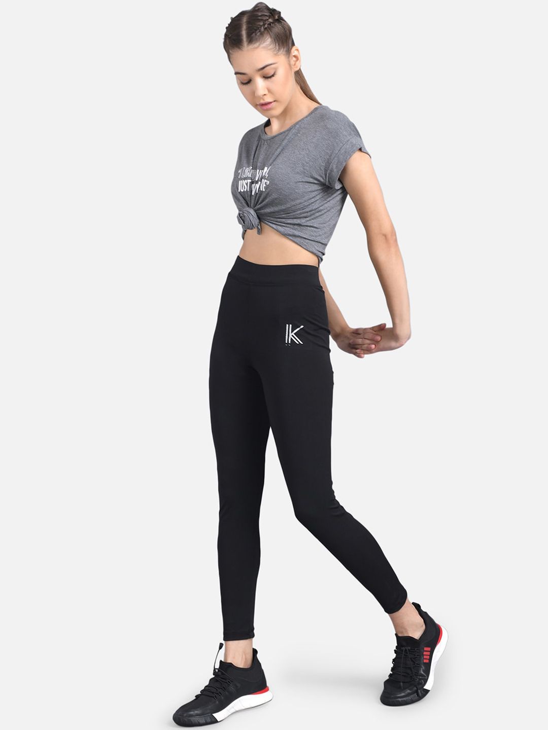 Kotty Women Black Solid Tights