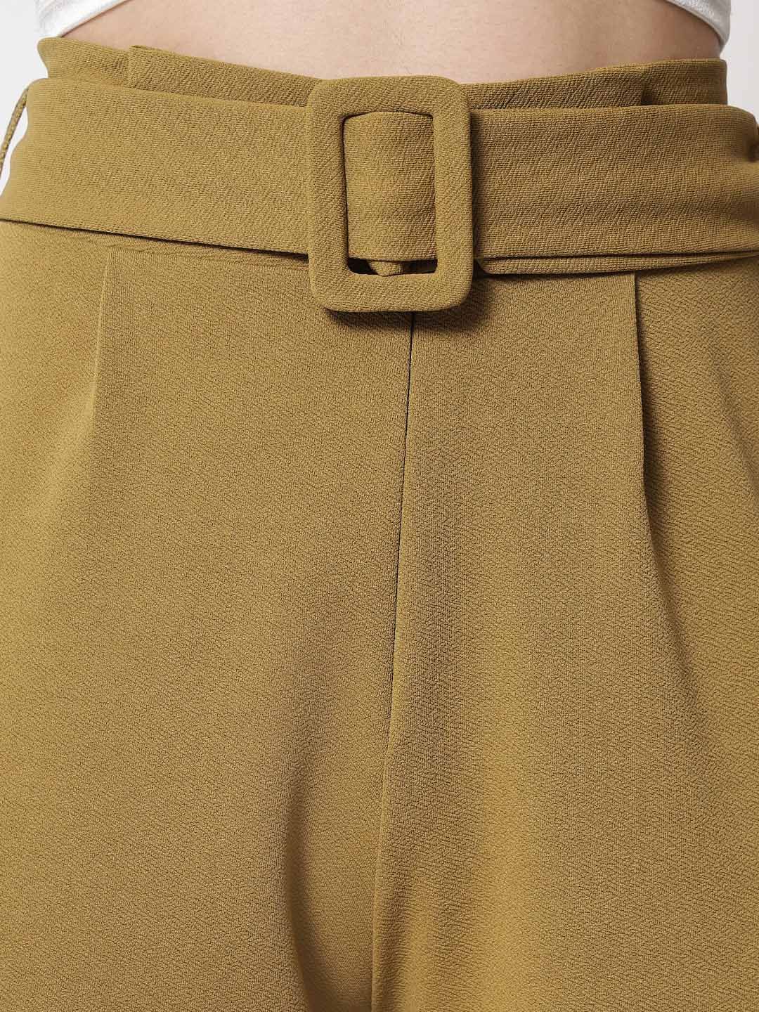 Kotty Women Pack Of 2 Relaxed High-Rise Straight Fit Easy Wash Pleated Trousers