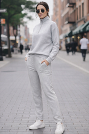 KOTTY Women's Winter Tracksuit Set Quarter Zip Sweatshirt