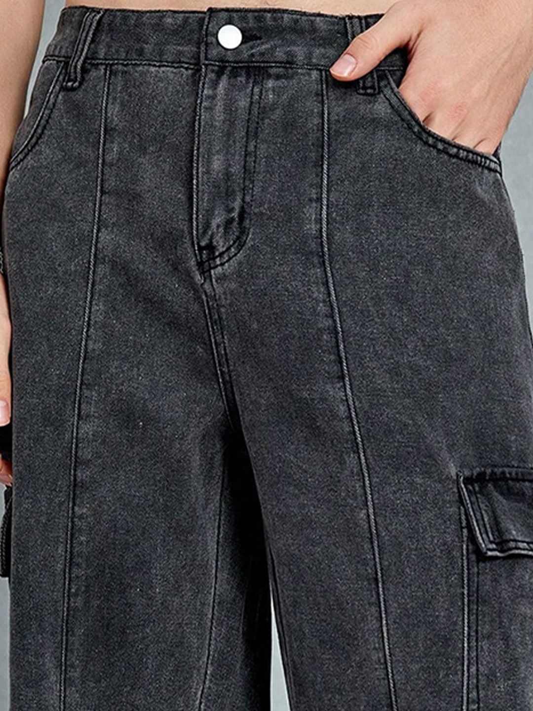 Kotty Men Low-Rise Stretchable Cargo  Jeans