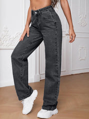 Kotty Women Jean Light Fade Wide Leg Stretchable Jeans