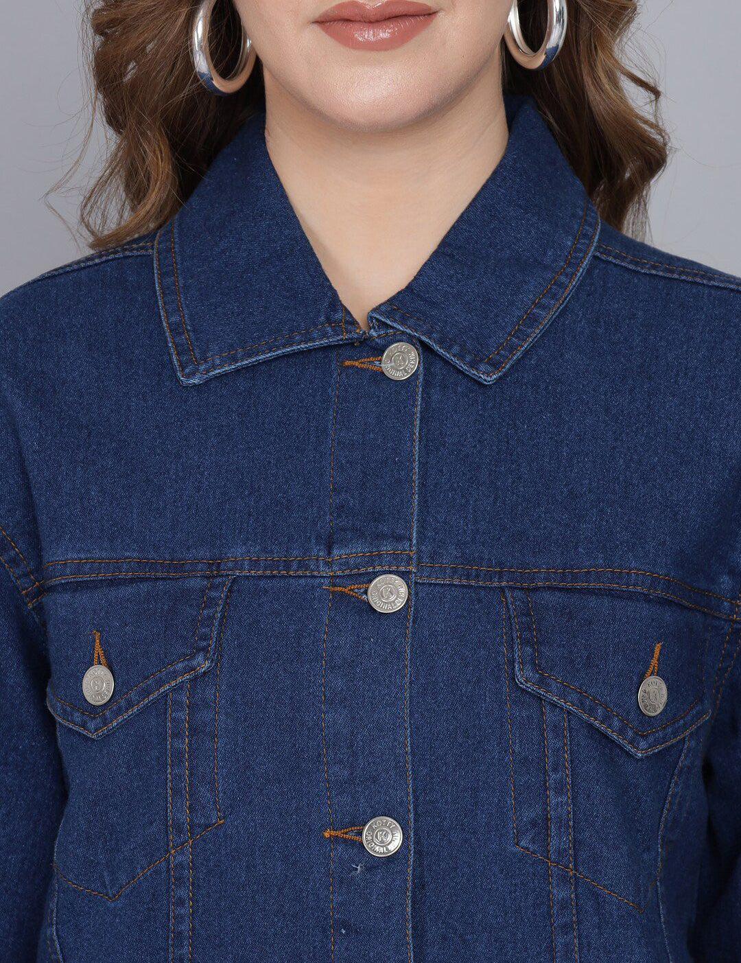 Kotty Women Blue Washed Denim Jacket