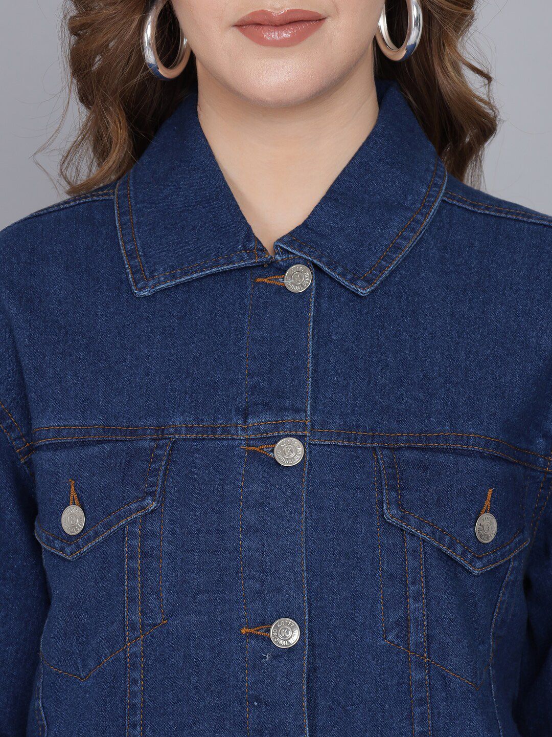 Kotty Women Blue Washed Denim Jacket