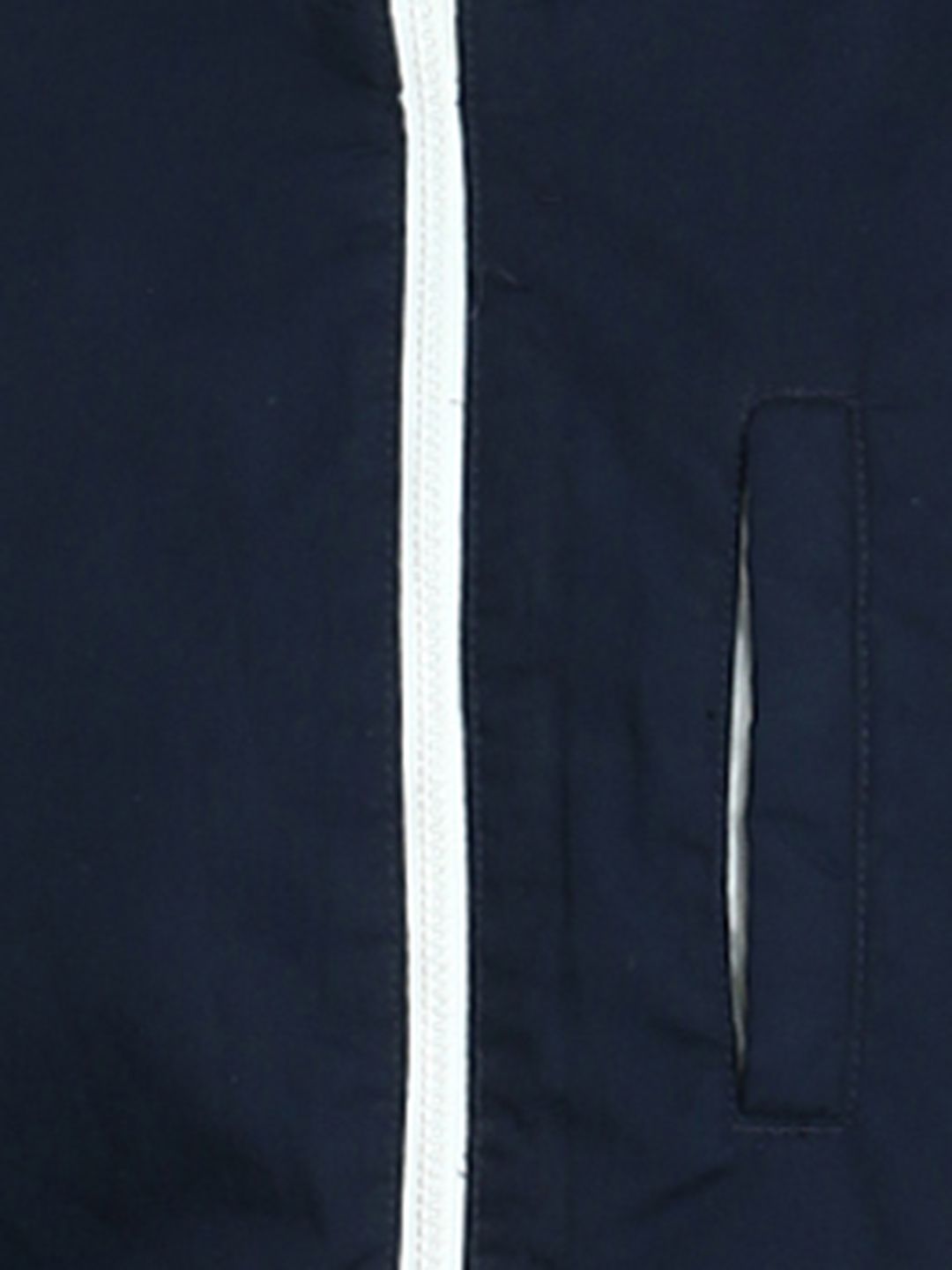 Kotty Men Navy Blue Solid Padded Hooded Jacket