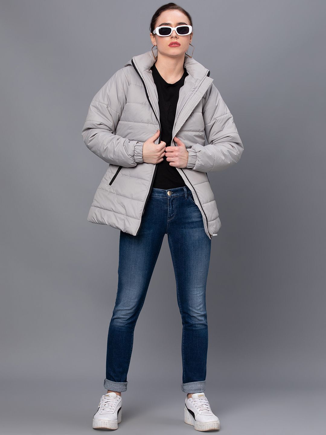 Kotty Women Hooded Longline Puffer Jacket