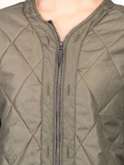 Kotty Women Brown Solid Insulator Longline Quilted Jacket