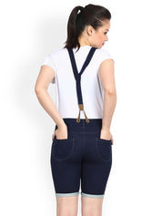 Kotty Women Blue Solid Regular Fit Denim Shorts